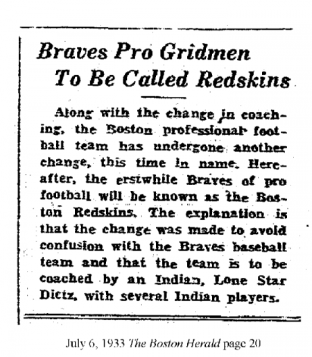 1933-07-06 Redskins renamed