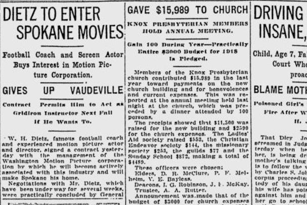 19180110 Dietz Vaudeville Movies